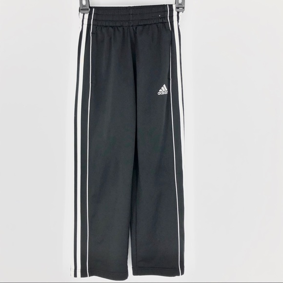 Sold! Adidas Boys 8/10 Warm-up Track Gym Pants Black - Picture 1 of 8